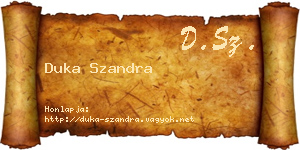 Duka Szandra névjegykártya